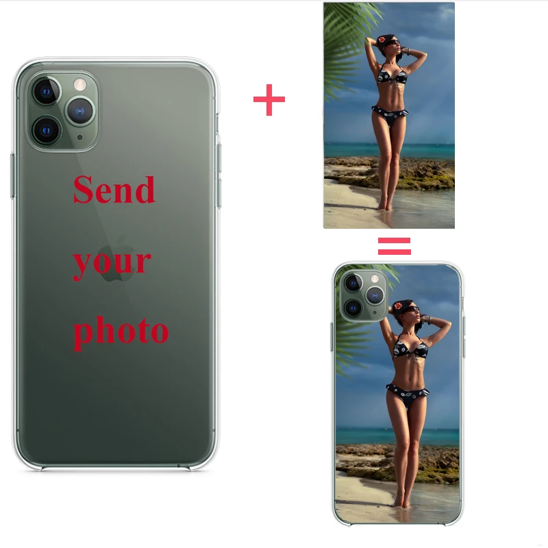 

DIY Print Photo Soft Clear TPU Phone Case For iPhone 13 11 12 Pro Max 6s X 8 6 7 Plus SE 5 5s XS Mini XR 2020
