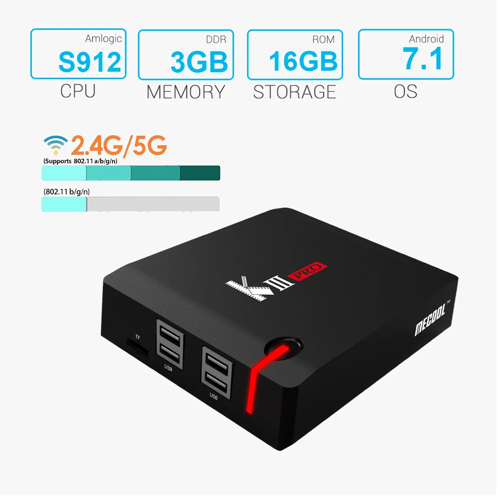 KIII PRO Amlogic S912 Android тв приставк 3 Гб оперативной памяти, 16 Гб встроенной памяти, DVB-S2 DVB-T2 DVB-C декодер+ KI PRO Декодер каналов ка