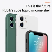 ultra thin liquid silicone phone case for iphone 12 11 pro max xs xr x 8 7 plus protection cover
