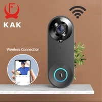 kak intercom visual doorbell set wireless wifi video smart door viewer wide angle peephole non punch sticker motion detection