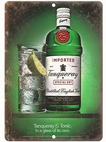 

Lplpol Tanqueray Gin Vintage Liquor Ad Vintage Metal Tin Signs Beer 10" x 14"