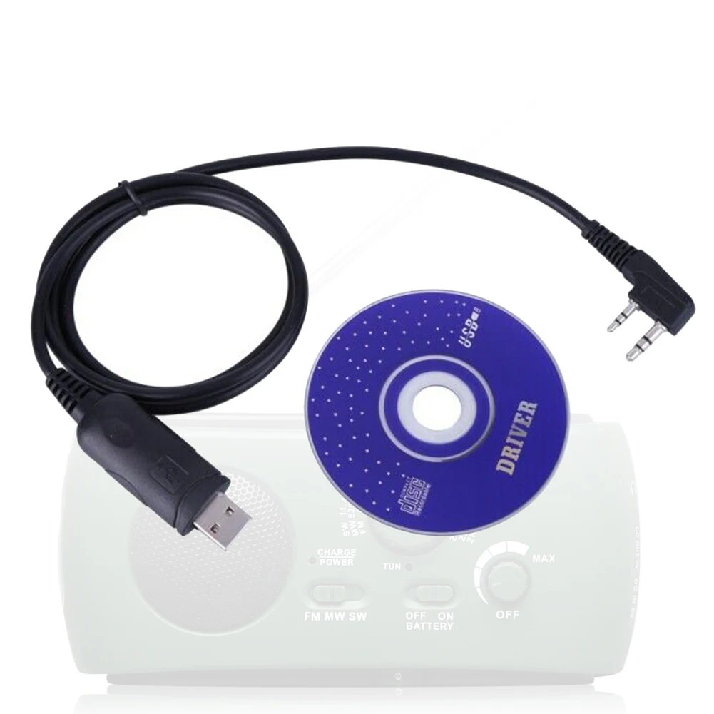 

Radio Portable Replacement Line Stable Black Write Practical USB Programming Cable Software CD Professional For Baofeng UV-5R