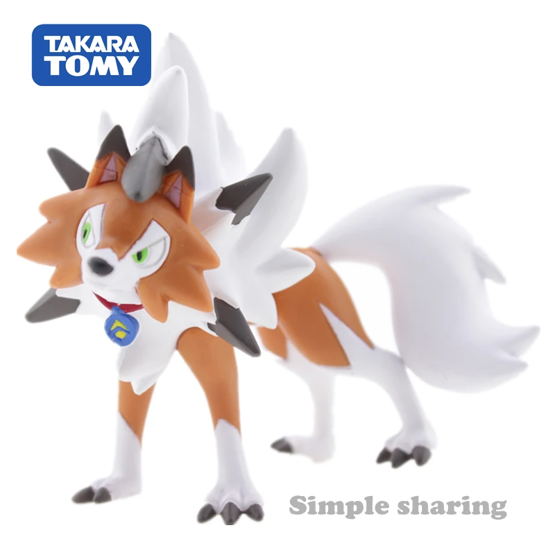 Takara tomy tomica moncolle ex esp 05 Покемон фигурки формы литья под давлением Смола волк детские игрушки забавные Волшебные дети безделушка lycanroc