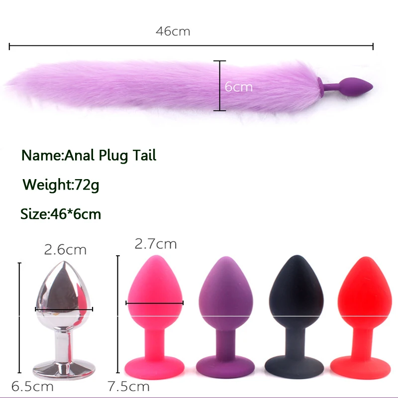 Анальная пробка анальная лисий хвост анальные интимные игрушки для женщин и
