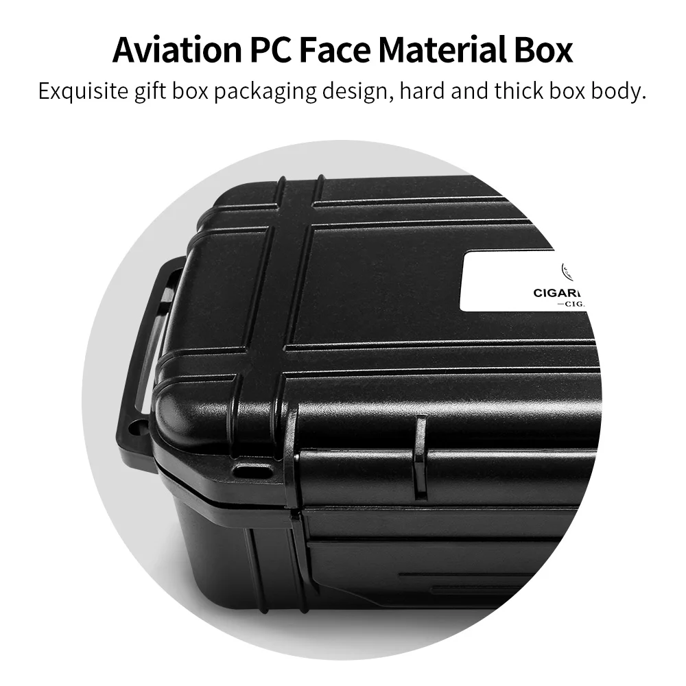 CIGARLOONG Новая черная коробка для сигар увлажняющий Портативный Водонепроницаемый
