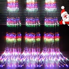 Рождественская светодиодная гирлянда-Водопад 3x2 м3x3 м, s сказосветильник Гирлянда-занавессветильник в виде сосулек, праздничное украшение на свадьбу, вечерние вечеринку светильник гирлянды