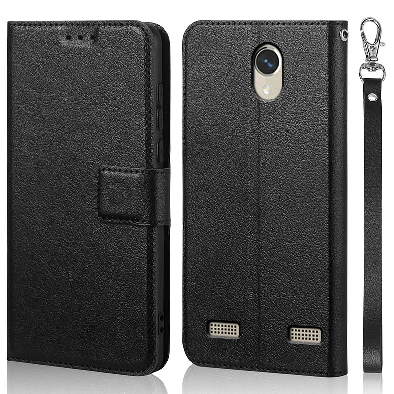 

Роскошный чехол-книжка для ZTE Blade A520, оригинальный кожаный чехол-книжка для телефона, чехол-кошелек, подставка с ремешком и держателями карт