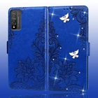 Чехол для Huawei Honor 10X Lite 6,67 дюйма, блестящий мягкий флип-чехол из искусственной кожи для телефона Huawei P Smart 2021, задняя крышка, чехол для Huawei Y7A