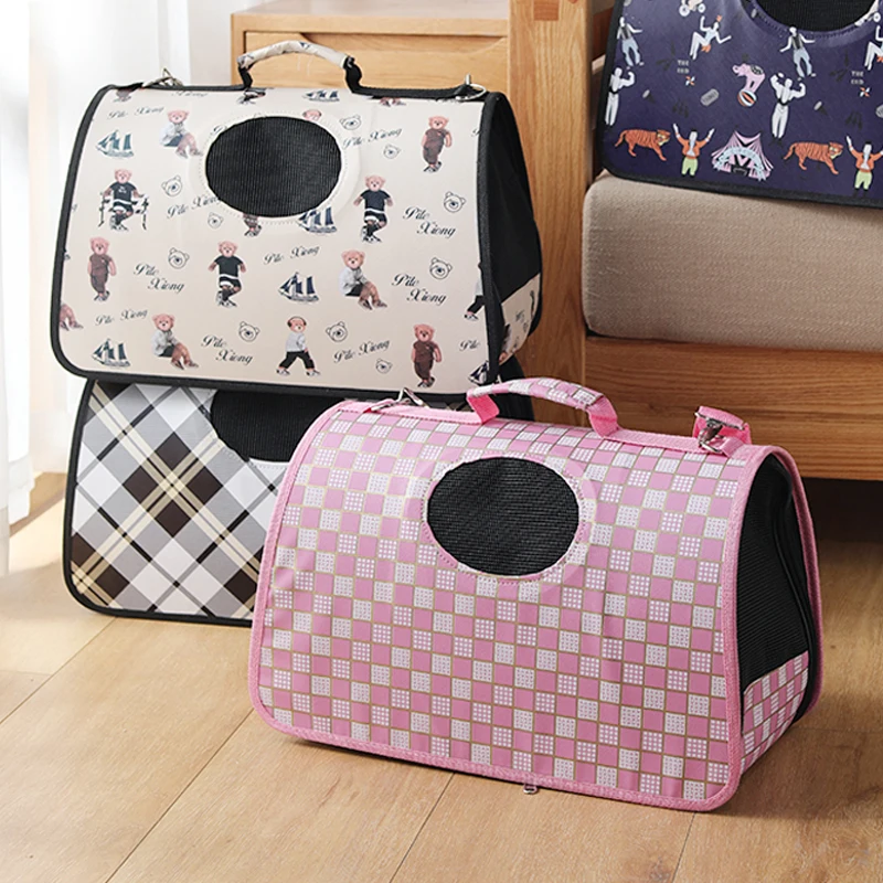 

Cat Backpack Carrier Bag Dog Crate Handbag Portable Pet Bags Foldable Outdoor Breathable Kitten Cage Pet Puppy Carriers Supplies