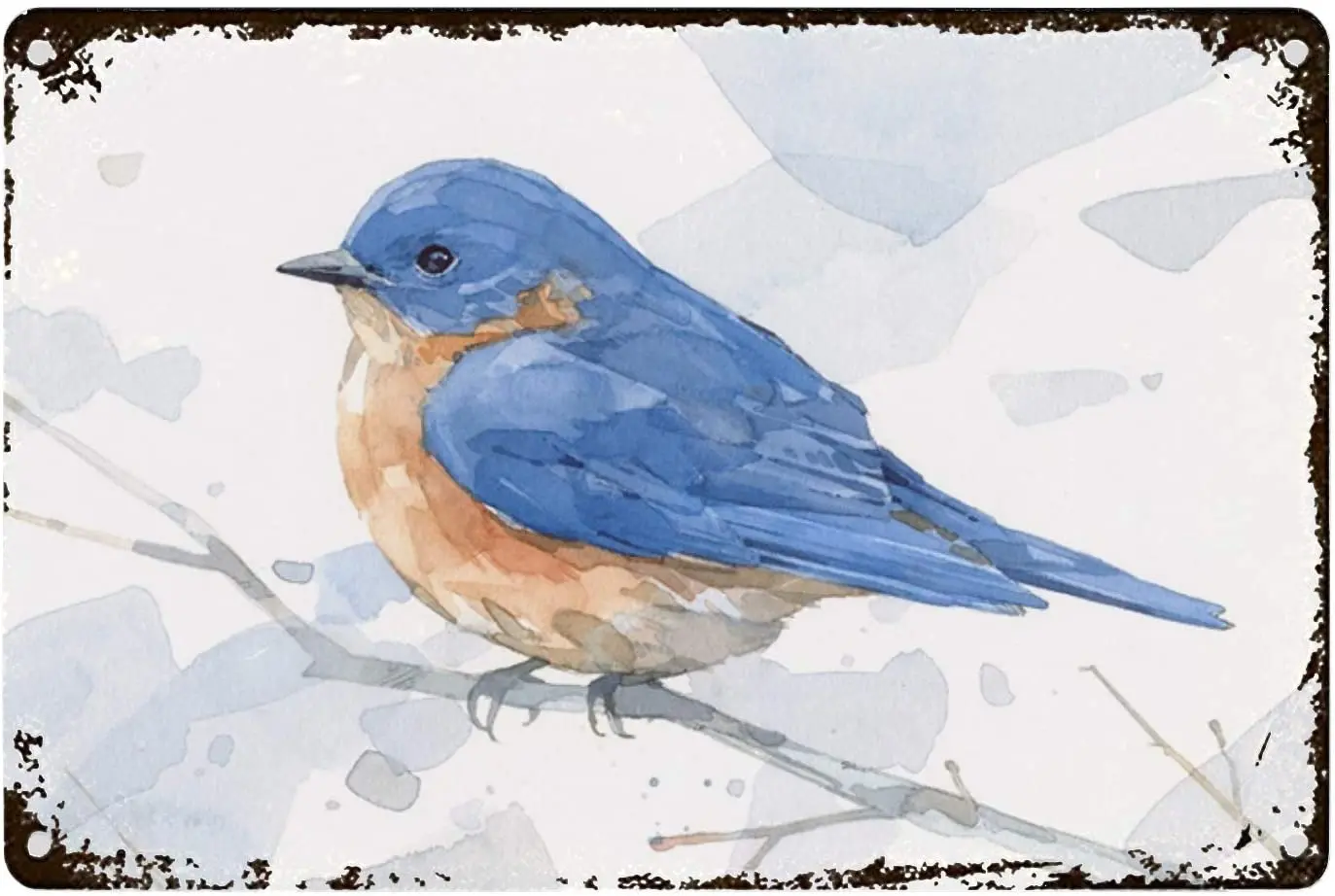 Miaoquhe Bluebird акварельный новый знак винтажный металлический жестяной настенный