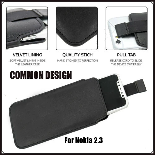 

Casteel PU Pull Tab Sleeve Pouch Leather Case For Nokia 2.3 Case Cover