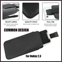 casteel pu pull tab sleeve pouch leather case for nokia 2 3 case cover