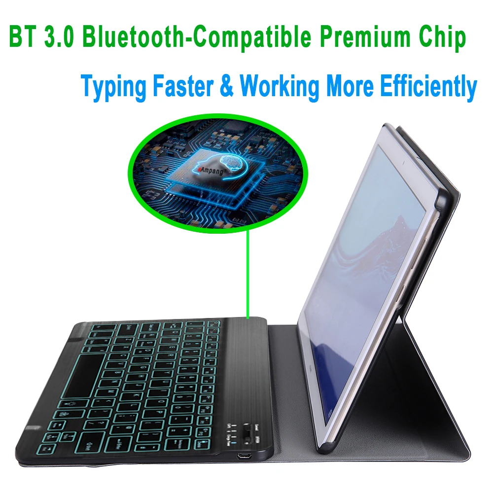 backlit backlit keyboard for huawei mediapad t5 10 10 1 keyboard case english russian arabic korean hebrew portuguese keyboard free global shipping