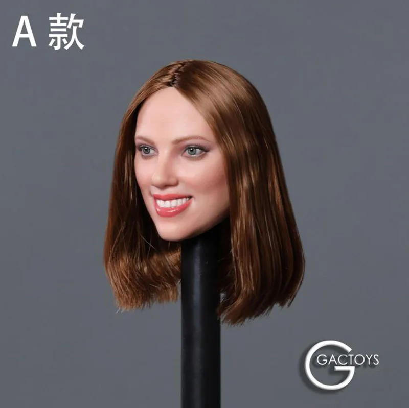 in stock gactoys gc033 16 scarlett johanson smiling head sculpt carving fit 12 female action figure body free global shipping