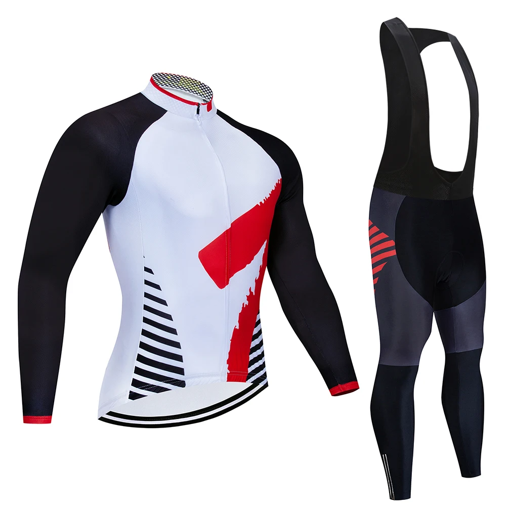 Jerseys and pants Коллекция весна-осень, новая черная велосипедная майка с длинным рукавом, Мужская Уличная гоночная велосипедная майка, набор ropa ciclismo - Цвет: Jerseys and pants