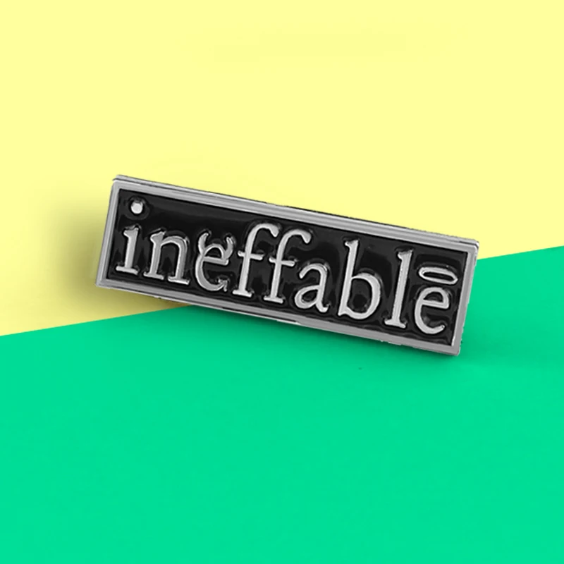 Эмалированная черная брошь в форме билборда значки с надписью Angels demons мешочек