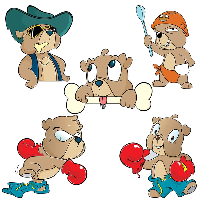 

Three Ratels QMH44 Naughty cartoon dog animal sticker Decoration of nursery places kid's room Decal