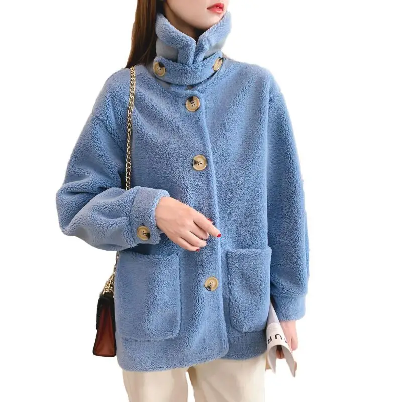 Новое поступление 2019 однотонное пальто из искусственного меха верхняя одежда