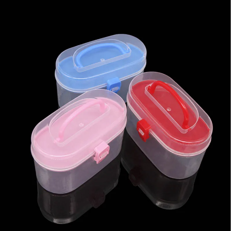 Многофункциональный двухслойный мини пластиковый 1 шт. косметический ящик для