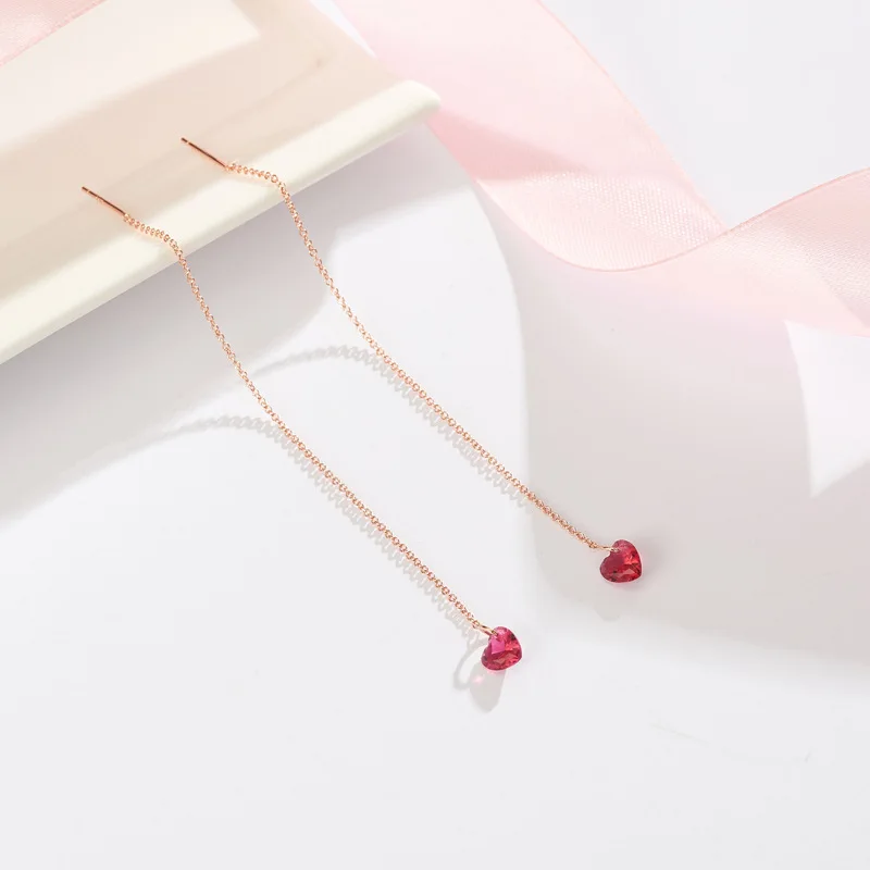 

Женские серьги из серебра 925 пробы, с кристаллами