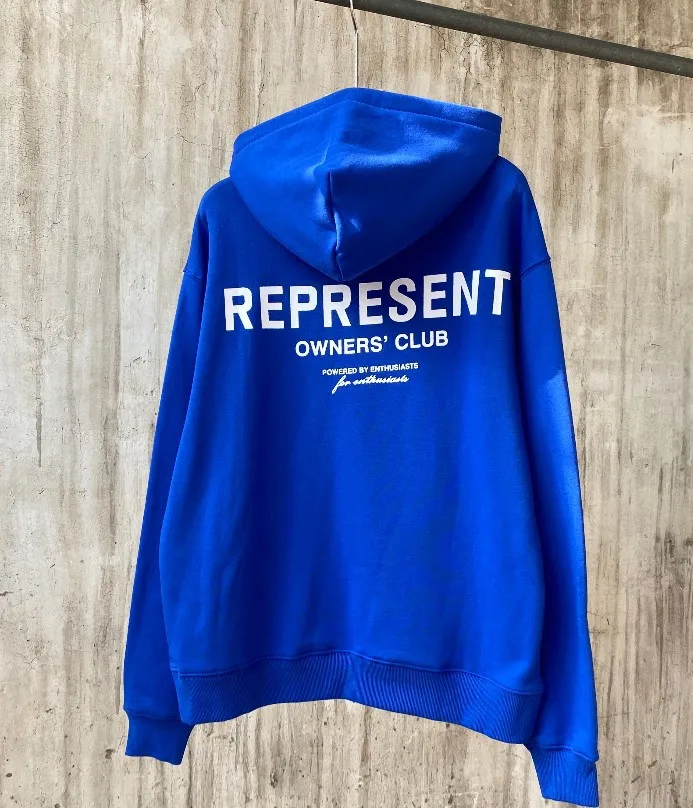

New 2021 Arrival Men Represent OWNERS CLUB gentleman Hoodies Hoody hooded Sweatshirts velvet Cotton Drake Thicken Fleece #A193