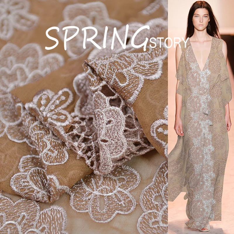 85 см ширина шелковая нижняя ткань Хлопок Вышитая Водорастворимая кружевная для