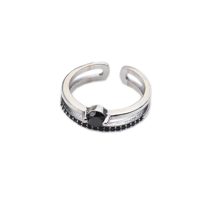

double ring opening do old restoring ancient ways ring tail ring wholesale 925 sterling silver jewelry manufacturer