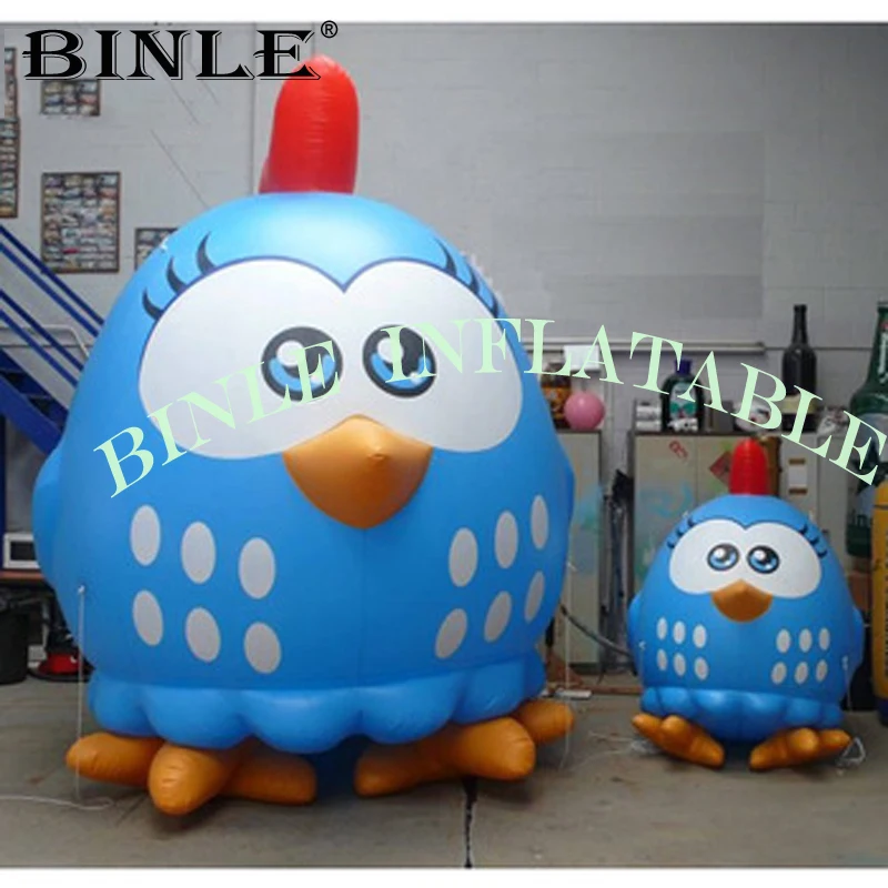 2019 милый надувной куриный талисман синего цвета Лотти dottie для украшения