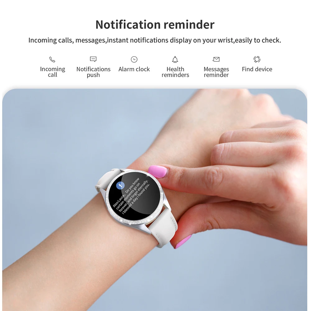 Напоказ 2020 Смарт-часы для женщин IP68 Водонепроницаемый мониторинга сердечного