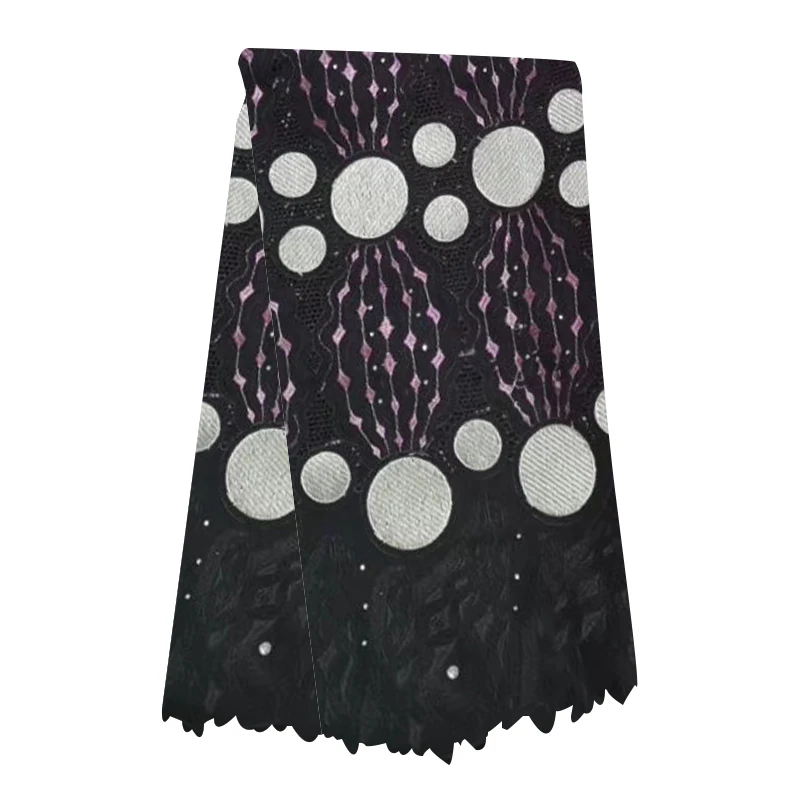 Hot Sale Latest George Black Lace Fabric 2020 High Quality African Nigerian Wax Wedding With Stones For Woman Dress | Аксессуары для