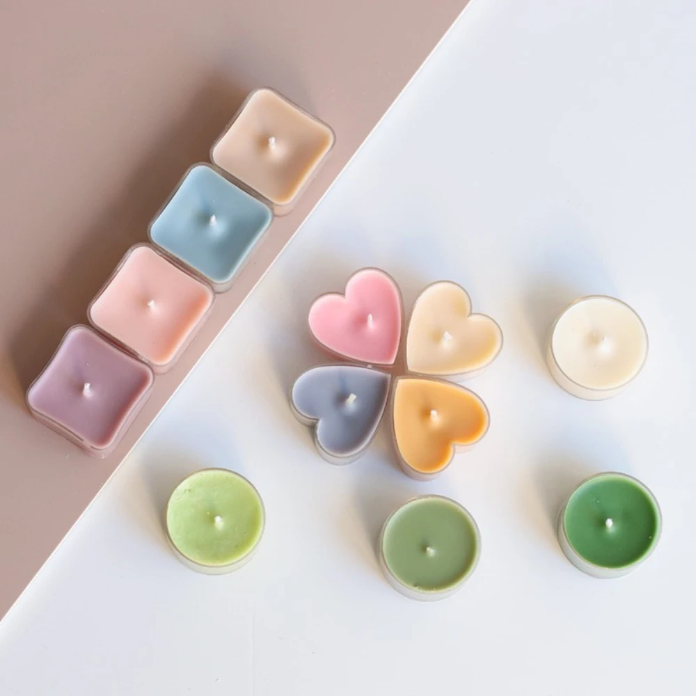 Пустые пластиковые чашки для чая и свечей в форме сердца 20 шт. восковые банки