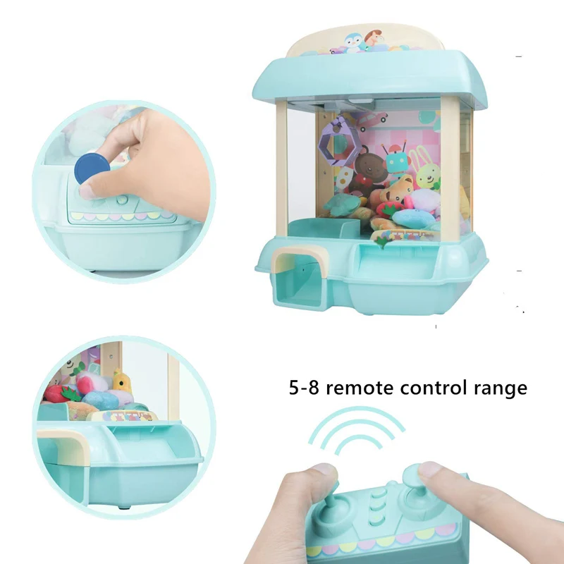 Usb зарядка Acrade дети Catcher Удаленная игра игрушка конфеты Зажим с захватом кукла большой коготь кран машина детские забавные рождественские подарки