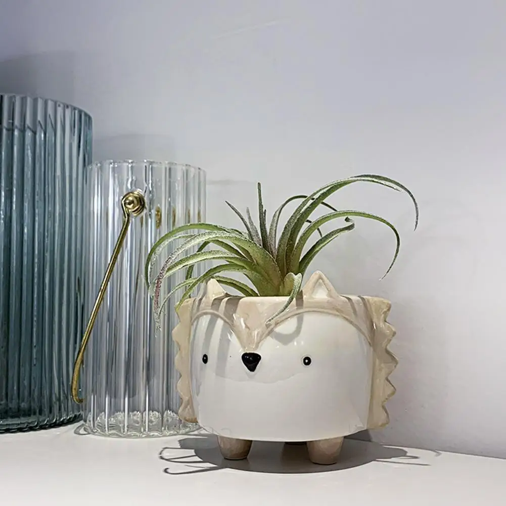

Creativity Ceramic Flower Pot Cartoon Animal Plant Balcony Planter Bedroom Gardening Garden Vertical Decorations Supplies P I8W3