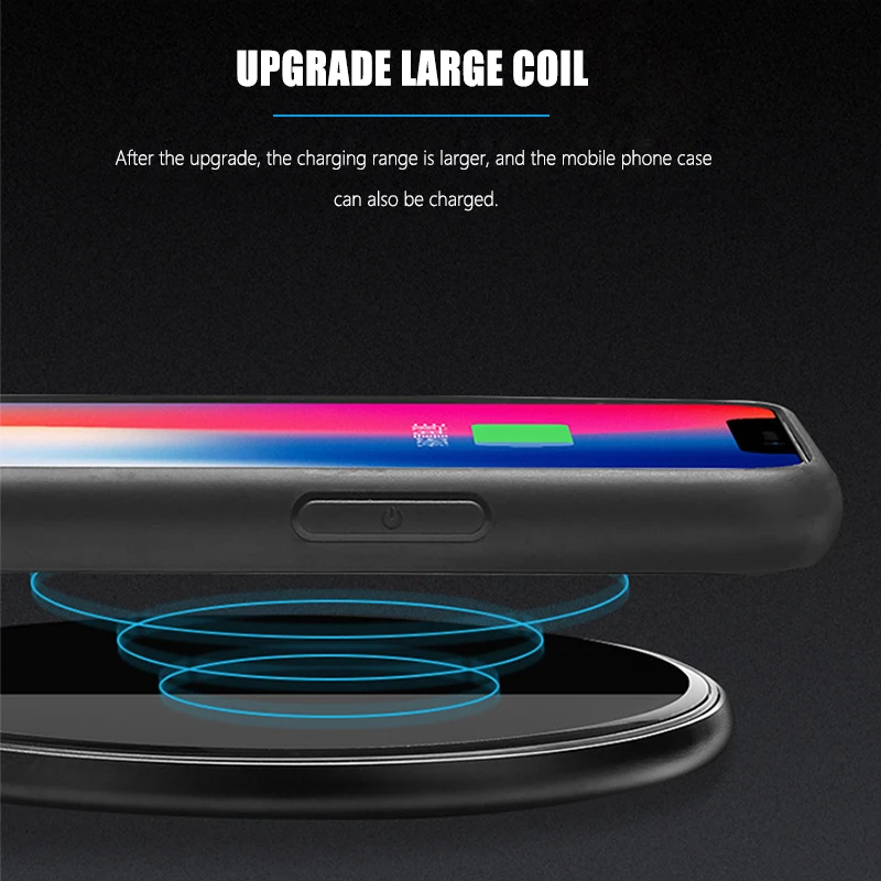 15w wireless charger pad metal glass mirror for samsung s20 s21 ultra note 10 plus s9 s8 huawei mobile phone wireless charger free global shipping