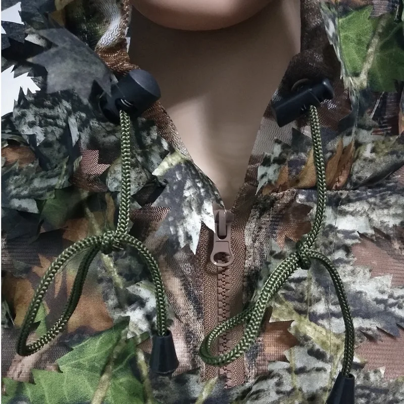 Охотничий Камуфляжный костюм камуфляжный с объемными листьями в стиле гилли
