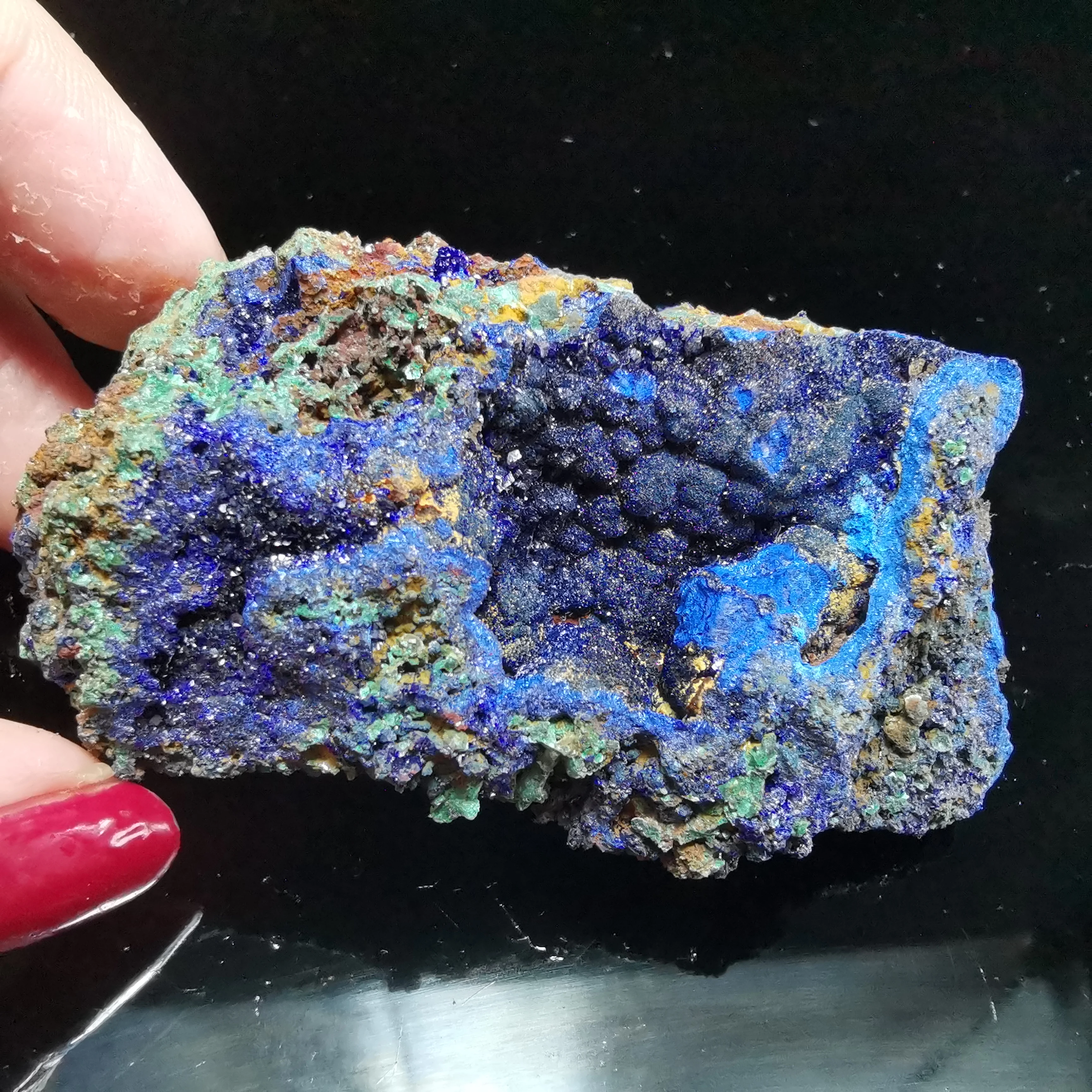 

120.7gRare natural quartz crystal natural azurite Malachite gemstone paragenetic stone aural energy healing mineral samples