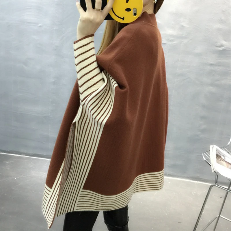 2019 New Winter Women's Sweater Pullover High Collar Bat Loose Fat MM Female | Женская одежда