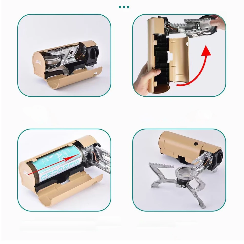 Уличная Складная портативная Кассетная плита Бутановая для кемпинга с высоким