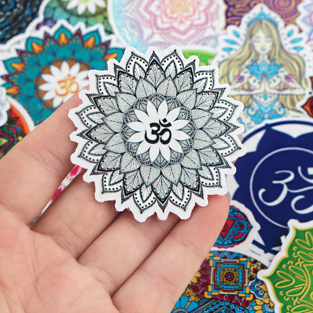 

JF872 35pcs/set Indian Yoga Stickers Waterproof For Laptop Moto Skateboard Luggage Guitar Fittings Stickers Toys Stickers