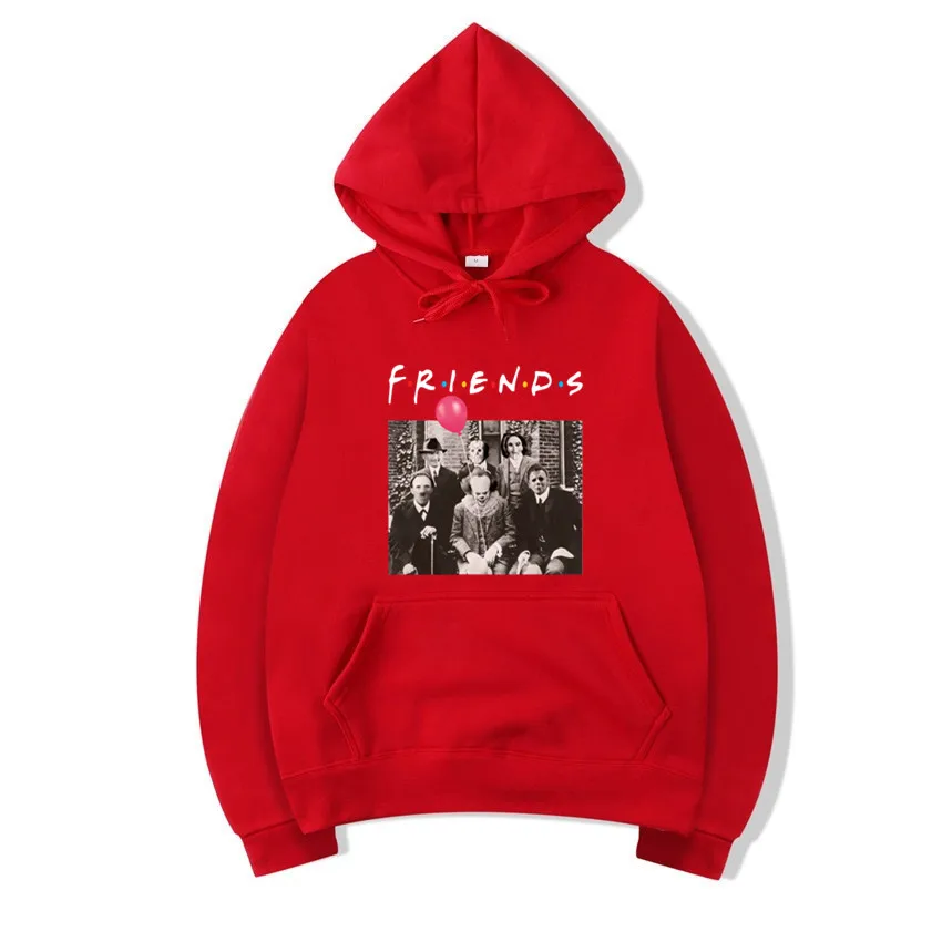 T126D-red Женские Ужасы друзья Pennywise Майкл Майерс Джейсон Вурхиз Толстовка для хеллоуина модные Kpop толстовки и толстовки подарок подруге - Цвет: T126D-red
