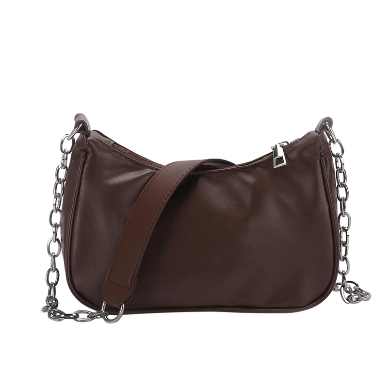 

New Trend Women's Shoulder Bag PU Leather Stone Pattern Underarm Bag 2021 Fashion Elegant Sling Handbag Zipper Small Square Bag