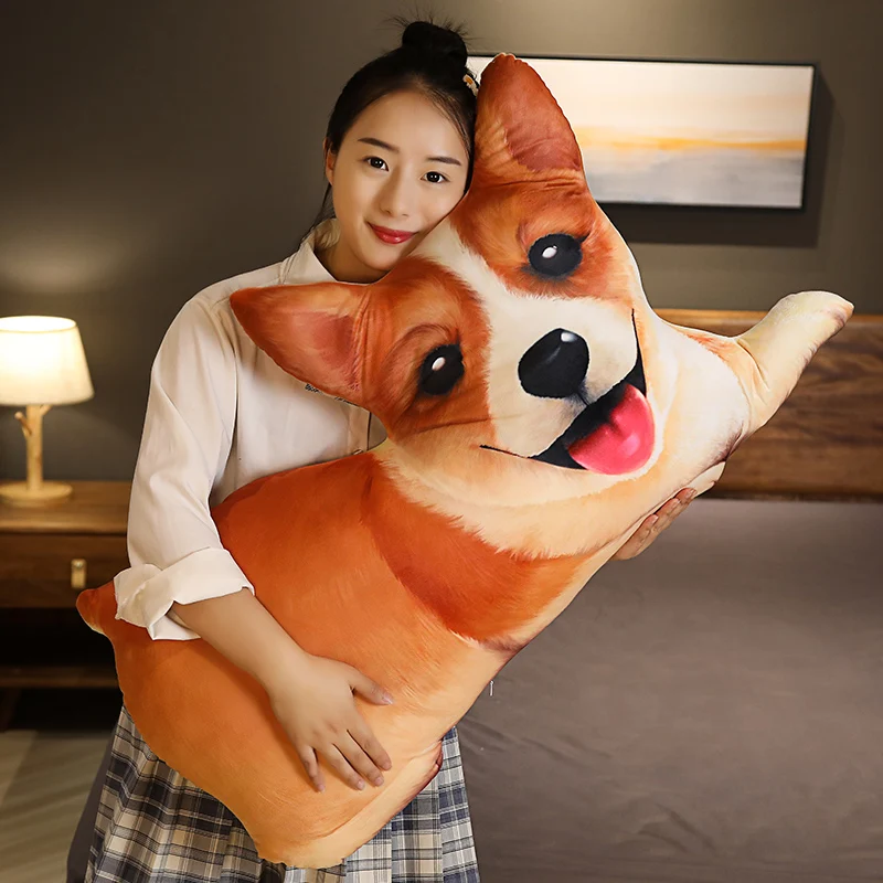 Плюшевая 3d-подушка корги 50/65/85 см | Игрушки и хобби