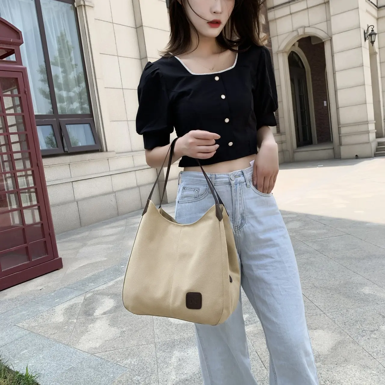

Women Bag 2021 Cheap Canvas Printing Personality Famous Fashion Brand Designer New Handbags Crossbody Messenger Shoulder Bags