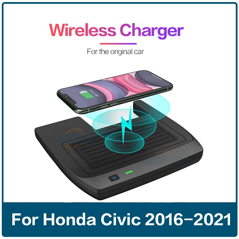 

Wireless Charger for Honda Civic 2016-2021 Wireless Charging Pad for 10th Honda Civic Hatchback Si Coupe Type R Accessories