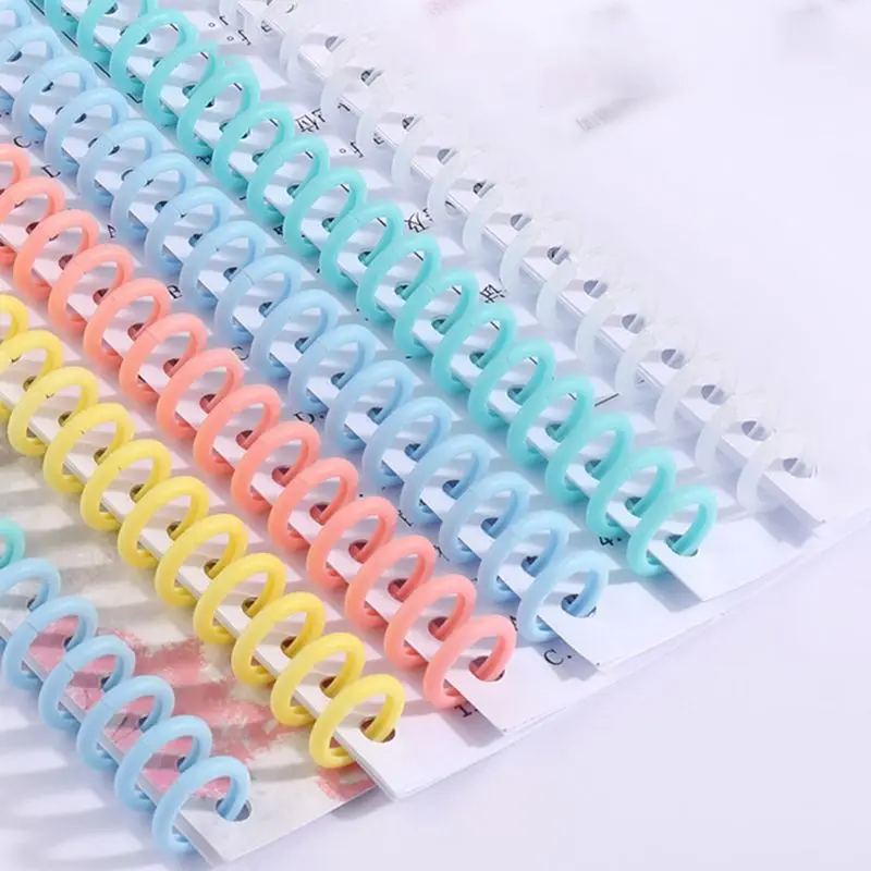 

10 шт. Пластик отрывными листами ссылка спиральные круги кольцо для переплета для 30 отверстиями Тетрадь Бумага книга Скрап канцелярских при...