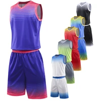 men basketball jerseys custom diy 2021 new gradient color quick dry team sports suits high quality training vest and shorts sets
