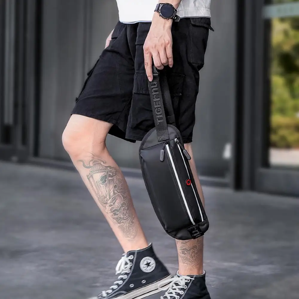 Мужская водонепроницаемая поясная сумка Tigernu нагрудная Сумочка Спортивная