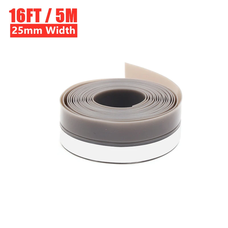 

5M Silicone strip glass door window seal sound insulation strip self-adhesive windproof wooden door seam door Free shipping