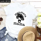 Футболка Monstera с изображением растений и мамы, футболка с коротким рукавом в стиле Харадзюку, футболка с изображением полей и сада, женская футболка с графическим принтом