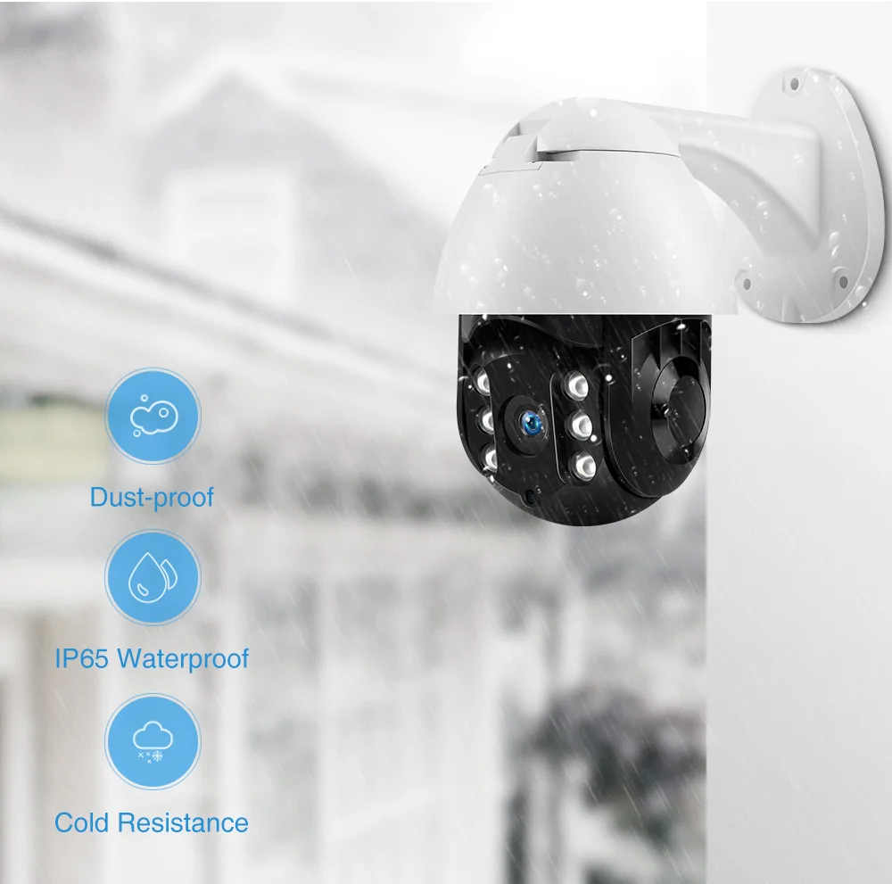 AOUERTK Беспроводная P2PWifi IP камера 1080P PTZ для улицы, автоматическое отслеживание скорости, купольная камера безопасности, поворотная сеть видеонаблюдения